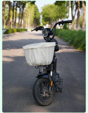 自転車カゴ かごカバー バスケットカバー 前かご 着脱式 折り畳み 取付 取り外し エコバッグ 簡単 クロスバイク マウンテンバイク 買い物バスケット 蓋付き ジッパー ファスナー 盗難防止 落下防止 通勤 通学