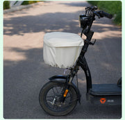 自転車カゴ かごカバー バスケットカバー 前かご 着脱式 折り畳み 取付 取り外し エコバッグ 簡単 クロスバイク マウンテンバイク 買い物バスケット 蓋付き ジッパー ファスナー 盗難防止 落下防止 通勤 通学
