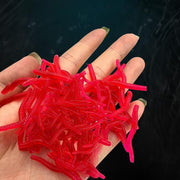 ソフトワーム ソフトルアー 50個セット シリコンワーム 3.5cm バス釣り ミミズ 疑似餌 虫 釣り 根魚 チョン掛け ノーシンカー ワッキーリグ フィッシング リアル 大容量 淡水 沖釣り