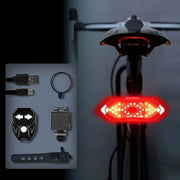 テールライト 自転車 テールランプ 方向指示器 サイクルライト USB 充電式 リモコン ウインカー LED 防水 自転車アクセサリー 夜間 光る ベルト付き リチウム サイクリング 登山 アウトドア ランニング ジョギング シンプル 取り付け簡単