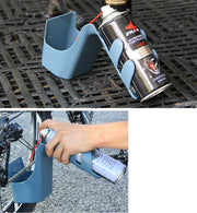 自転車用スプレー缶ホルダー スプレー缶受け皿 チェーンオイル飛散防止 液だれ防止 メンテナンスホルダー 注油 作業用 塗装 整備 ガレージ 整備用品 サイクリング用品 作業効率アップ 落下防止