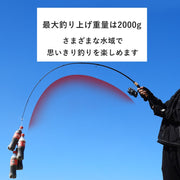 釣り竿 ロッド 1.8m 2.1m スピニングリール用 ベイトリール用 釣り用品 2節挿入式 釣具 釣り具 フィッシング 海釣り 船釣り