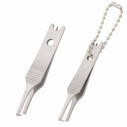 スプリットリングプライヤー フィッシングプライヤー ボールチェーン付き ピンセット リング外し 釣り用品 アウトドア 工具 小型 持ち運び 持ち歩き