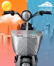 自転車かごカバー 自転車カゴカバー 雨除け 前カゴカバー ゴム レインカバー 飛び出し防止 フロントカゴ バスケットカバー 自転車用品 バイク シンプル 丈夫 雨対策 撥水 防水 防犯対策 日よけ 雨よけ シルバー