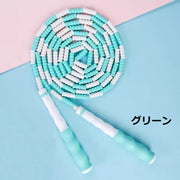 縄跳び なわとび とび縄 ビーズロープ ソフトビーズ キッズ 子供用 大人用 男の子 女の子 トレーニング用品 スポーツ おしゃれ かわいい フィットネス 運動