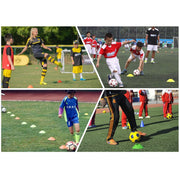 マーカーコーン 10個セット カラーコーン ディスク型 円錐 フラット スポーツ 陸上 サッカー フットサル トレーニング 練習 部活 目印 軽量