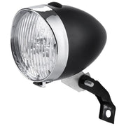 自転車用ライト ヘッドライト LEDライト 砲弾型 砲丸型 電池式 明るい 防水 軽量 レトロ感 クラシック感 ファットバイク