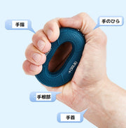 ハンドグリップ 握力トレーニング 筋トレグッズ リング型 ドーナツ型 握る 鍛える 指 2段階 シリコン 滑り止め 簡単 自宅 スポーツ器具