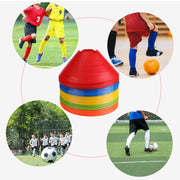 マーカーコーン 5個セット ディスク型 カラーコーン ミニ サッカー フットサル バスケットボール 陸上 ドリブル トレーニング 練習 ポイント 目印