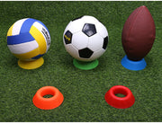 ボールスタンド ボールホルダー ボール置き シンプル バスケットボール サッカーボール バレーボール ラグビーボール 固定 スポーツ 青 赤 黄色 緑 オレンジ 単色