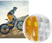 自転車用リフレクター 同色2個セット 自転車用 自転車 マウンテンバイク セーフティグッズ 反射板 スポーク 夜間走行 警告 安全対策 事故防止 通勤 通学 夜道 サイクリング