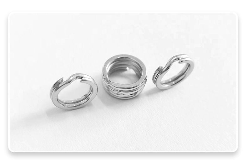スプリットリング 100個セット 10サイズ ステンレス 平打ち 釣り 商品画像2