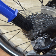 チェーンブラシ 自転車用 バイク チェーンクリーナー 洗浄 掃除 汚れ落とし お手入れ 三面ブラシ ダブルヘッド メンテナンス
