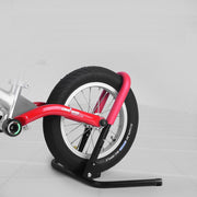 自転車スタンド 自転車立て 1台用 子供用 キッズ用 自転車用品 自転車ラック ディスプレイスタンド メンテナンス ガレージ マウンテンバイク ロードバイク クロスバイク シンプル 転倒防止 ブラック前輪 後輪 屋内 屋外 玄関収納