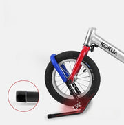 自転車スタンド 自転車立て 1台用 子供用 キッズ用 自転車用品 自転車ラック ディスプレイスタンド メンテナンス ガレージ マウンテンバイク ロードバイク クロスバイク シンプル 転倒防止 ブラック前輪 後輪 屋内 屋外 玄関収納