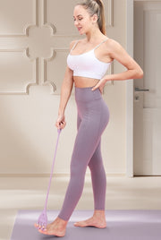 トレーニングチューブ ストレッチチューブ レディース 女性 ハンドル付き 持ち手付き ネコ風 猫風 肉球風 シンプル かわいい 可愛い トレーニング ストレッチ 運動 ピンク 青 紫 単色