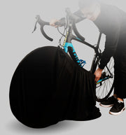 自転車カバー ホイールカバー タイヤカバー 室内保管カバー 保護カバー 防塵 汚れ防止 伸縮式 伸びる 車載輸送 保管 ロードバイク マウンテンバイク クロスバイク 単色 無地 シンプル
