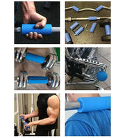 ダンベルグリップ 2個セット バーベルグリップ シリコン製 簡単装着 トレーニング器具 握力強化 前腕 筋トレ サポート 滑り止め 握りやすい ジム フィットネス