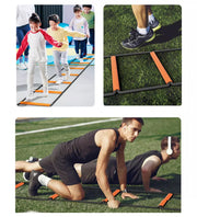 トレーニングラダー 8マス 3.2m 収納袋付き スピードラダー 立体ラダー ハードル ジャンプ スポーツ用品 器具 練習 室内 持ち運び 子供 大人 瞬発力 サッカー フットサル 野球 フィットネス エクササイズ