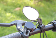 自転車用ミラー 2個セット 自転車 サイクリング アウトドア 自転車パーツ 安全グッズ 広角 ラウンド サークル 卵型 取付簡単 角度調節 360度回転 シンプル 無地 子ども 大人