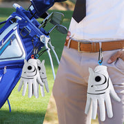 グローブハンガー ゴルフグローブホルダー 左右対応 単品 片手分 ゴルフ用品 カラビナ付き 手袋ホルダー 軽量 手袋 型崩れ防止
