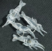 エビワーム 20個入り ケース付き ソフトルアー 4cm 疑似餌 釣り餌 海老 釣り用品 フィッシング用品 仕掛け シュリンプ 釣具 海釣り 川釣り
