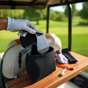 ゴルフクラブクリーナー ゴルフボールクリーナー ポーチ型 カラビナ付き スポーツ ゴルフ ボールクリーナー クラブクリーナー ボールタオル クラブタオル スクエア 持ち歩き 吸水性 登山 アウトドア ゴルフグッズ 便利
