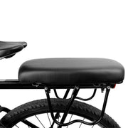 自転車用 荷台 キャリア PUレザー 厚手クッション ソフト 柔らかい 衝撃吸収 リア 後付け ボルト固定式 無地 ブラック 黒