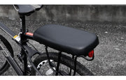 自転車用 荷台 キャリア PUレザー 厚手クッション ソフト 柔らかい 衝撃吸収 リア 後付け ボルト固定式 無地 ブラック 黒