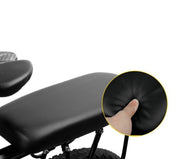 自転車用 荷台 キャリア PUレザー 厚手クッション ソフト 柔らかい 衝撃吸収 リア 後付け ボルト固定式 無地 ブラック 黒