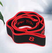 エクササイズバンド ストレッチストラップ トレーニングベルト トレーニングチューブ ゴムバンド ヨガストレッチ ヨガベルト フィットネスバンド エクササイズ トレーニング ナンバー 数字 自宅 室内 レッド カラバリ豊富