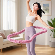 フラフープ 加重式 約1.5kg 大人用 ソフト 収納袋付き 男女兼用 フィットネス ダイエット エクササイズ ウエスト 有酸素運動 室内