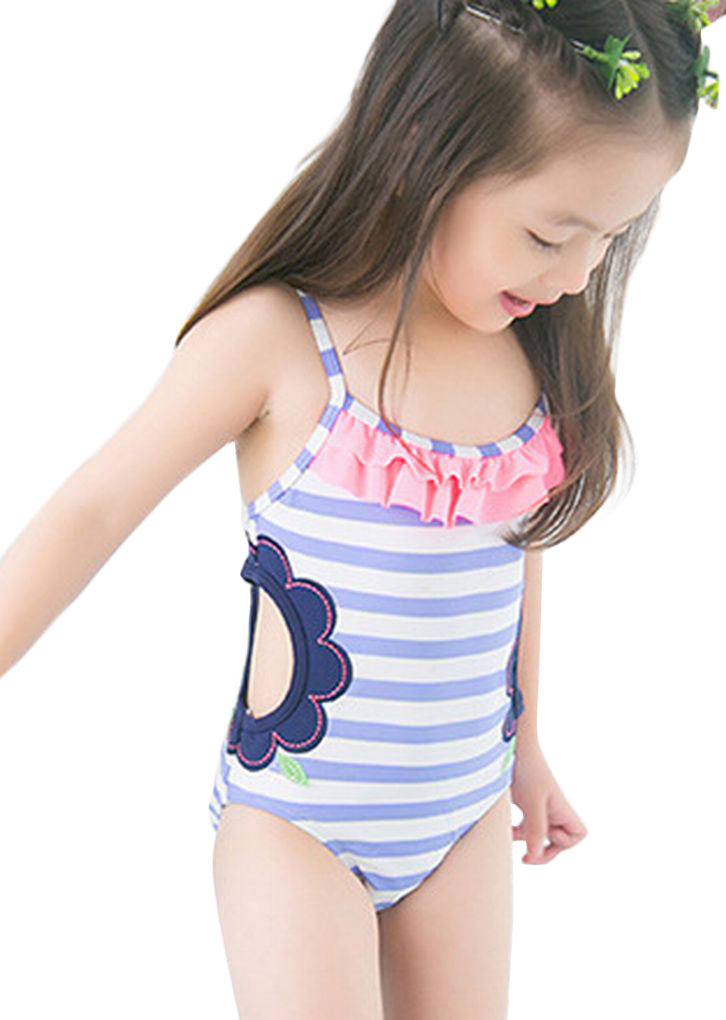 子供用水着 女の子用 ワンピースタイプ キッズ ベビー ジュニア 女児 女の子 小学生 幼児 水着 フリル付き 柄 かわいい キュート ポップ 夏 カラフル フラワー プール ビーチ リゾート リボン ピンク グリーン ブルー レッド
