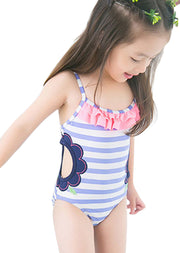 子供用水着 女の子用 ワンピースタイプ キッズ ベビー ジュニア 女児 女の子 小学生 幼児 水着 フリル付き 柄 かわいい キュート ポップ 夏 カラフル フラワー プール ビーチ リゾート リボン ピンク グリーン ブルー レッド