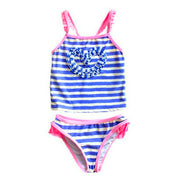 水着 ビキニ タンキニ セパレートタイプ 2点セット 3段フリル 女の子用 子供用 スイムウェア スイムウエア 夏 ビーチ プール 海水浴 キッズ ベビー 赤ちゃん 幼児 女児 女子 こども 子ども ガーリー 水玉模様 ドット柄 ストライプ ボーダー柄 ハイビスカス 花柄 フラワー 1～8歳