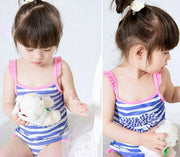 水着 ビキニ タンキニ セパレートタイプ 2点セット 3段フリル 女の子用 子供用 スイムウェア スイムウエア 夏 ビーチ プール 海水浴 キッズ ベビー 赤ちゃん 幼児 女児 女子 こども 子ども ガーリー 水玉模様 ドット柄 ストライプ ボーダー柄 ハイビスカス 花柄 フラワー 1～8歳