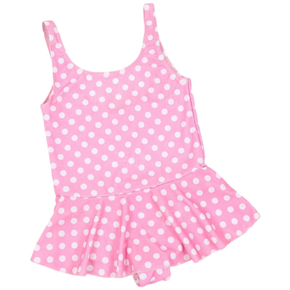 水着 ワンピースタイプ キッズ 子供用 女の子 スイムウェア 袖なし ノースリーブ フリル ドット 水玉 チェック イラスト 虹 おしゃれ かわいい オールインワン 夏 プール 海 川 水遊び 海水浴 ビーチ 小学生 ピンク ブルー レッド