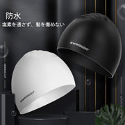スイムキャップ 水泳帽 ユニセックス メンズ レディース 男女兼用 大人用 水泳用品 競泳 シリコン 防水 耳保護 伸縮性 無地 ロゴ シンプル