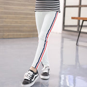 レギンス レギパン レギンスパンツ ロングパンツ 子供服 キッズ ジュニア 女の子 フルレングス サイドライン トリコロールカラー おしゃれ かわいい カジュアル スポーティー 普段使い お出かけ 通園 通学 女児