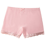 ボクサーパンツ ボックスショーツ 子供用 キッズ ジュニア 女の子 インナー 下着 ボーイレッグ 裾レース リボン 定番 シンプル 可愛い ガールズ 女児 子ども こども