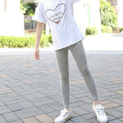 レギンス スパッツ キッズ ジュニア 子ども服 子供服 女の子 ボトムス ロング丈 9分丈 ゴムウエスト 長ズボン ロングパンツ 兎 ウサギ 動物 アニマル ピンク ブラック ホワイト グレー シンプル 可愛い キュート カジュアル おしゃれ