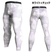 スポーツインナー レギンス スパッツ スポーツウェア メンズ 紳士用 男性用 運動着 トレーニングウエア 無地 シンプル ジム フィットネス 筋トレ ジョギング マラソン 伸縮性 迷彩柄 サンダー柄 おしゃれ かっこいい 大きいサイズ