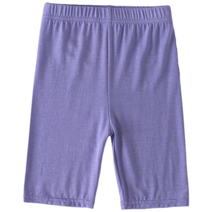 スパッツ 単品 5分丈 レギンス 子供服 キッズ パープル バリエーション画像