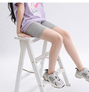 スパッツ 単品 5分丈 レギンス 子供服 キッズ ジュニア 女の子 男の子 ハーフカットレギンス オーバーパンツ インナーパンツ ぺチパンツ ボトムス ウエストゴム 無地 単色 シンプル ちら見え防止 女児 男児 子ども こども