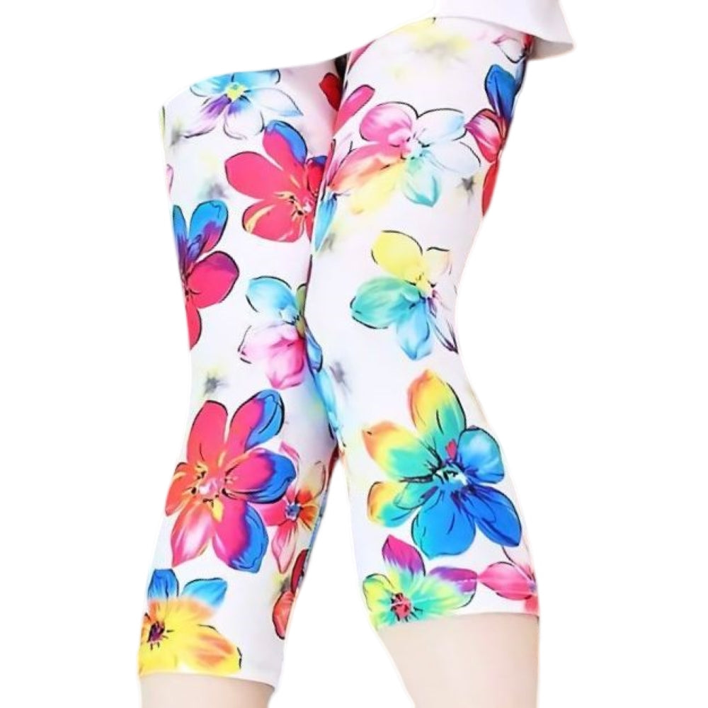 レギンス スパッツ 7分丈 子供服 キッズ 女の子 フラワー×エスニック バリエーション画像