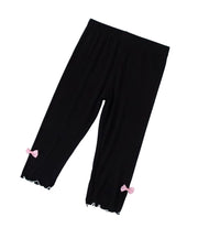 レギンス スパッツ 7分丈 子供服 キッズ 女の子 リボン メロウフリル 無地 レギパン レギンスパンツ 薄手 春夏 可愛い