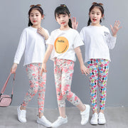 レギンス レギパン 9分丈 7分丈 ボトムス キッズ 子供服 女の子 男の子 スパッツ レギンスパンツ 花 虹 バラ 豹柄 おしゃれ かわいい