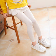 レギンス スパッツ レギパン ロングパンツ キッズ ジュニア ベビー 子供用 女の子 服 ボトムス ロング丈 10分丈 薄手 無地 単色 シンプル 子ども こども 女児