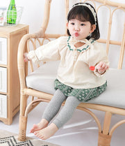 リブレギンス スパッツ ロング 9分丈 子供服 キッズ ベビー 無地 ウエストゴム レギパン レギンスパンツ シンプル 春秋冬