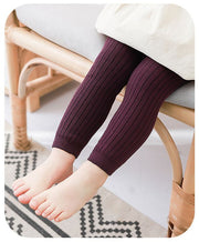 リブレギンス スパッツ ロング 9分丈 子供服 キッズ ベビー 無地 ウエストゴム レギパン レギンスパンツ シンプル 春秋冬